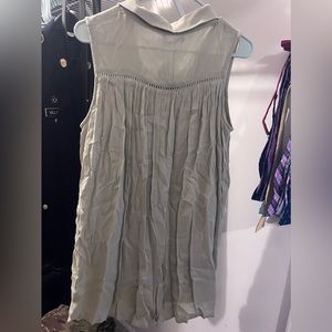 Sleeveless button up romper NWT light olive color